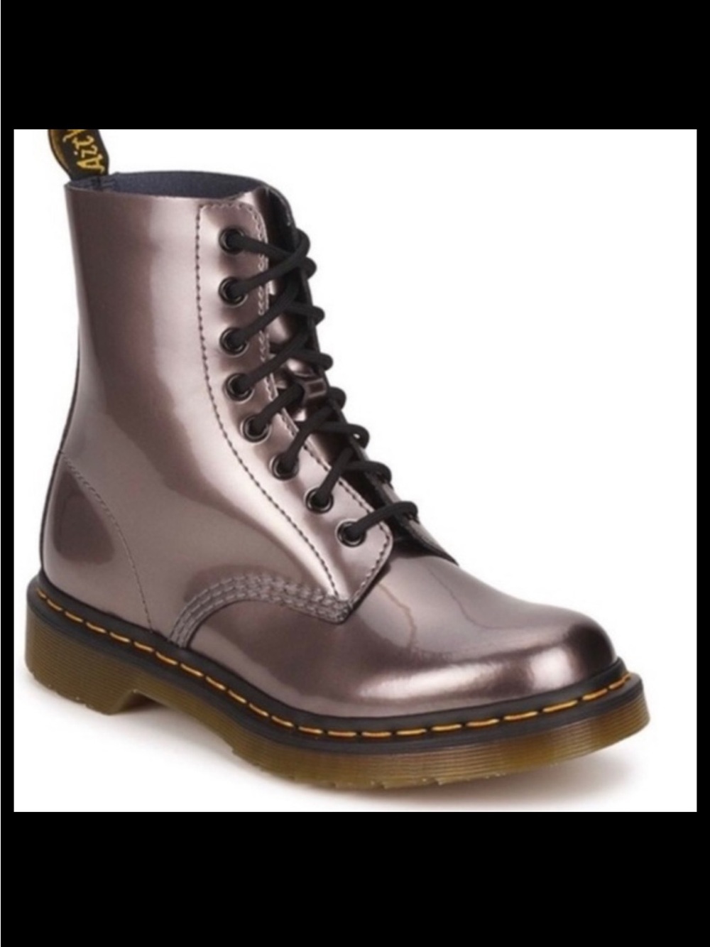 Dr. Martens 1460 Pewter Metallic 8-Eye Boots Women’s 9